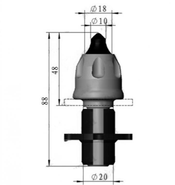18mm Tip Asphalt Pavement Removing W5 G20 Road Milling Bits 0
