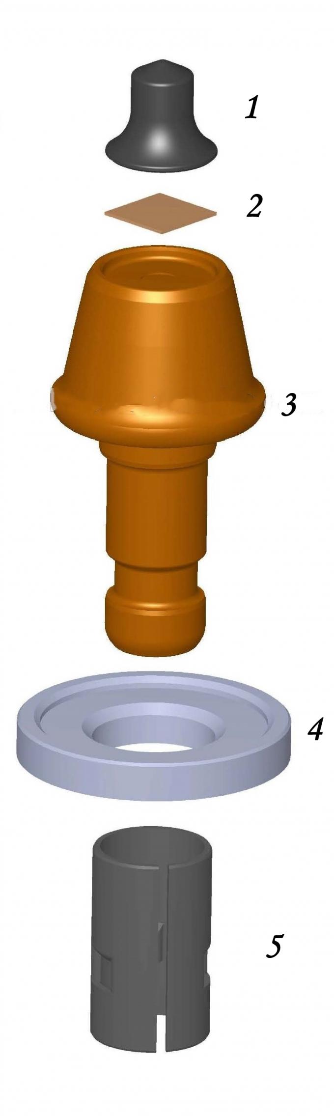 RK1-PT Concrete Road Milling Bits On 100HP 300HP Milling Machines 0